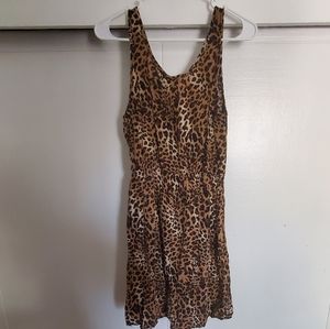 Cotton leopard print dress size L